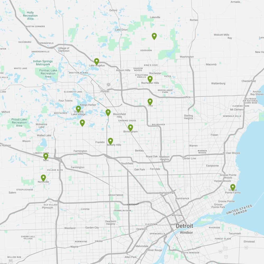 Miller Landscaping ServiceArea Map
