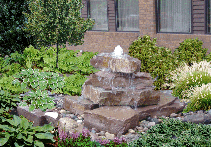 Stacked Stone Water Feature