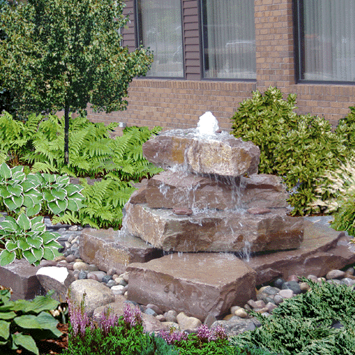Stacked Stone Water Feature